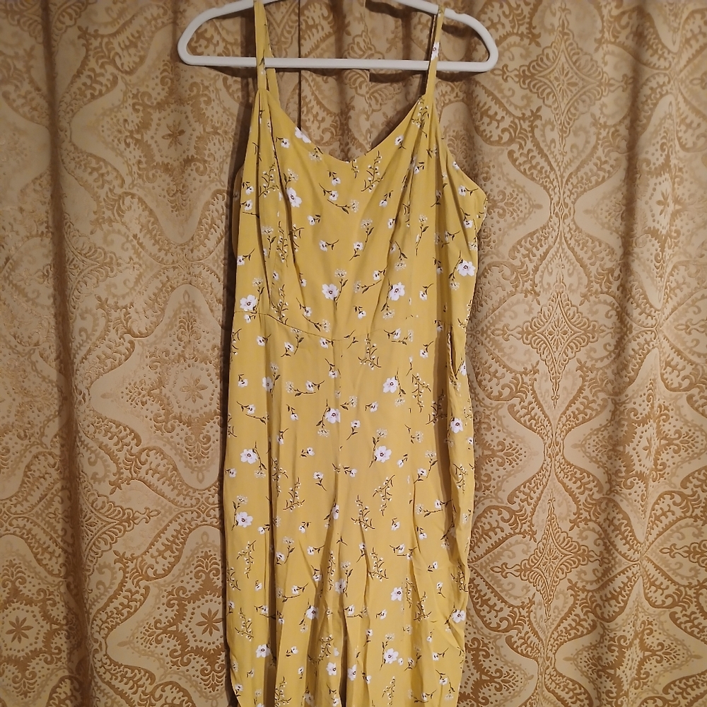 Old Navy Yellow Floral Dress